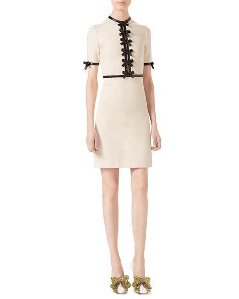 gucci bow jersey dress|gucci mini dresses.